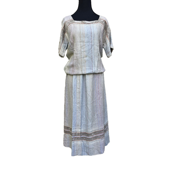 matteau ribbed-knit and cotton maxi dress Matteau Knit And Cotton Dress - Ecru main image 0